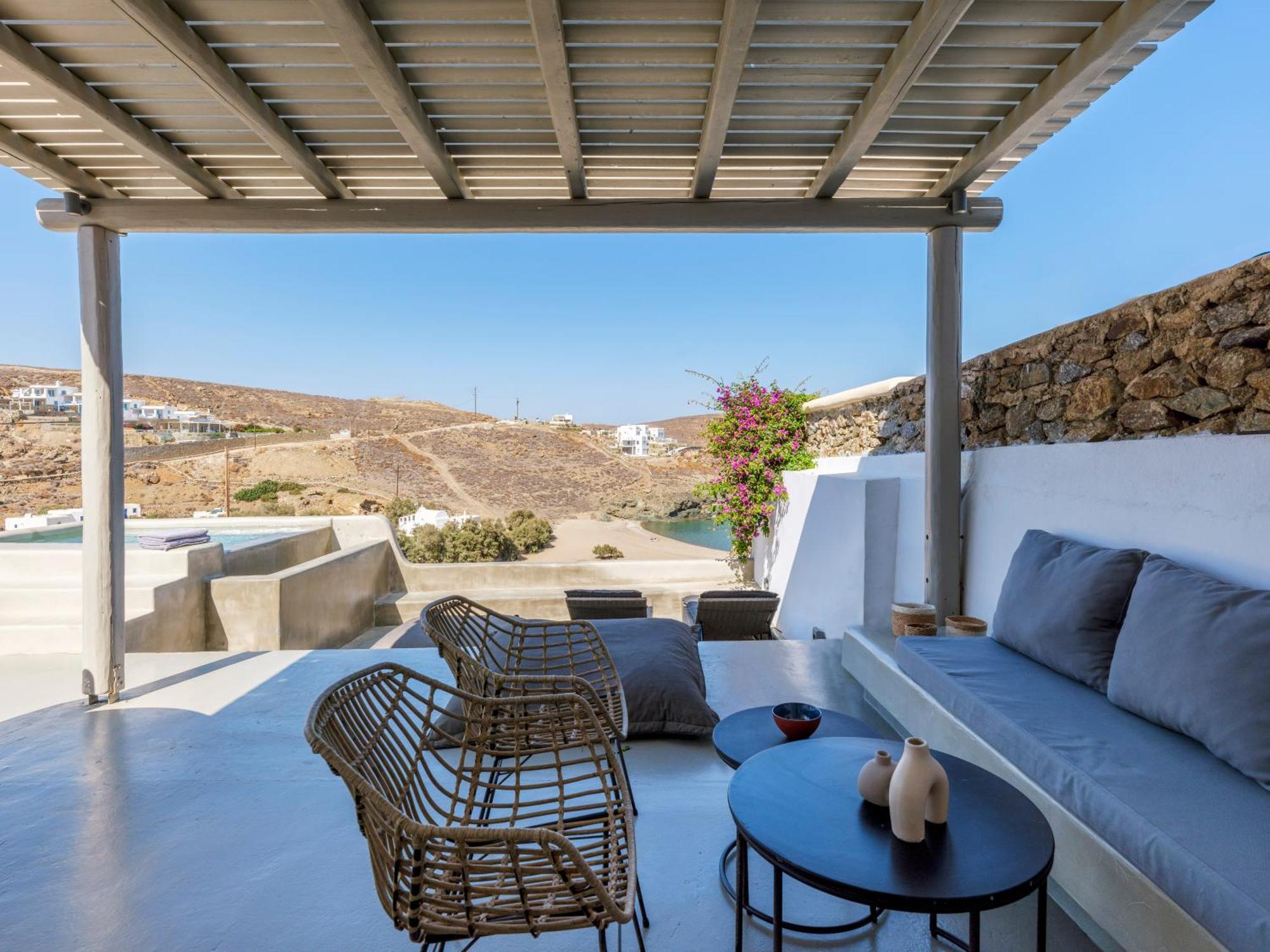 Sea Rock & Sky Private Mykonos Residence Merchia Beach Ngoại thất bức ảnh