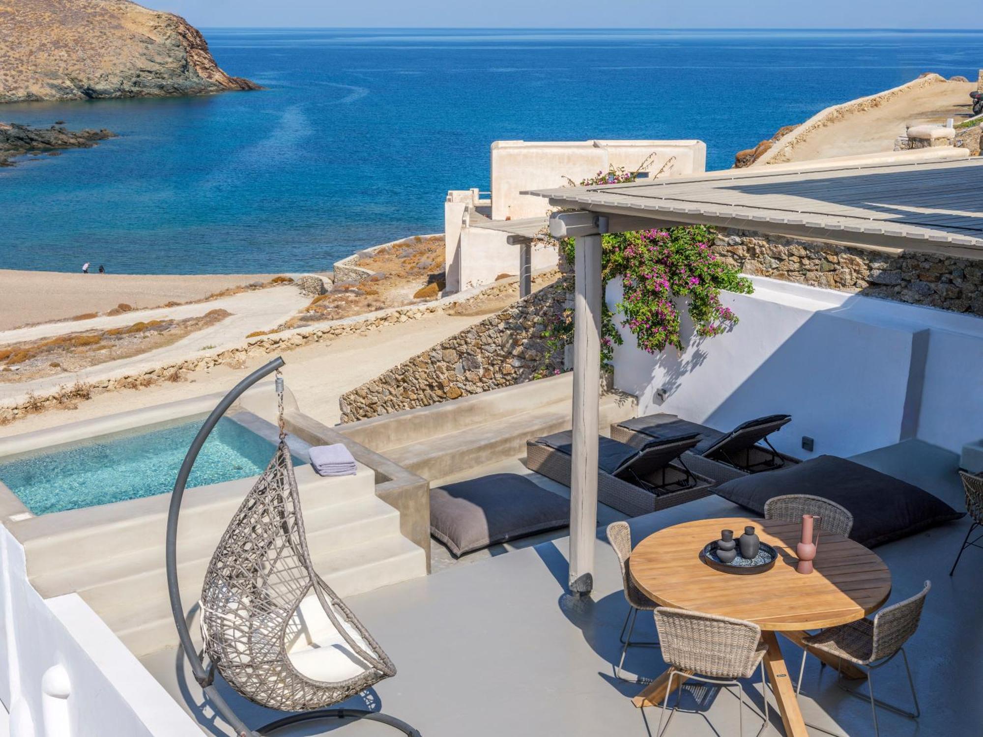 Sea Rock & Sky Private Mykonos Residence Merchia Beach Ngoại thất bức ảnh