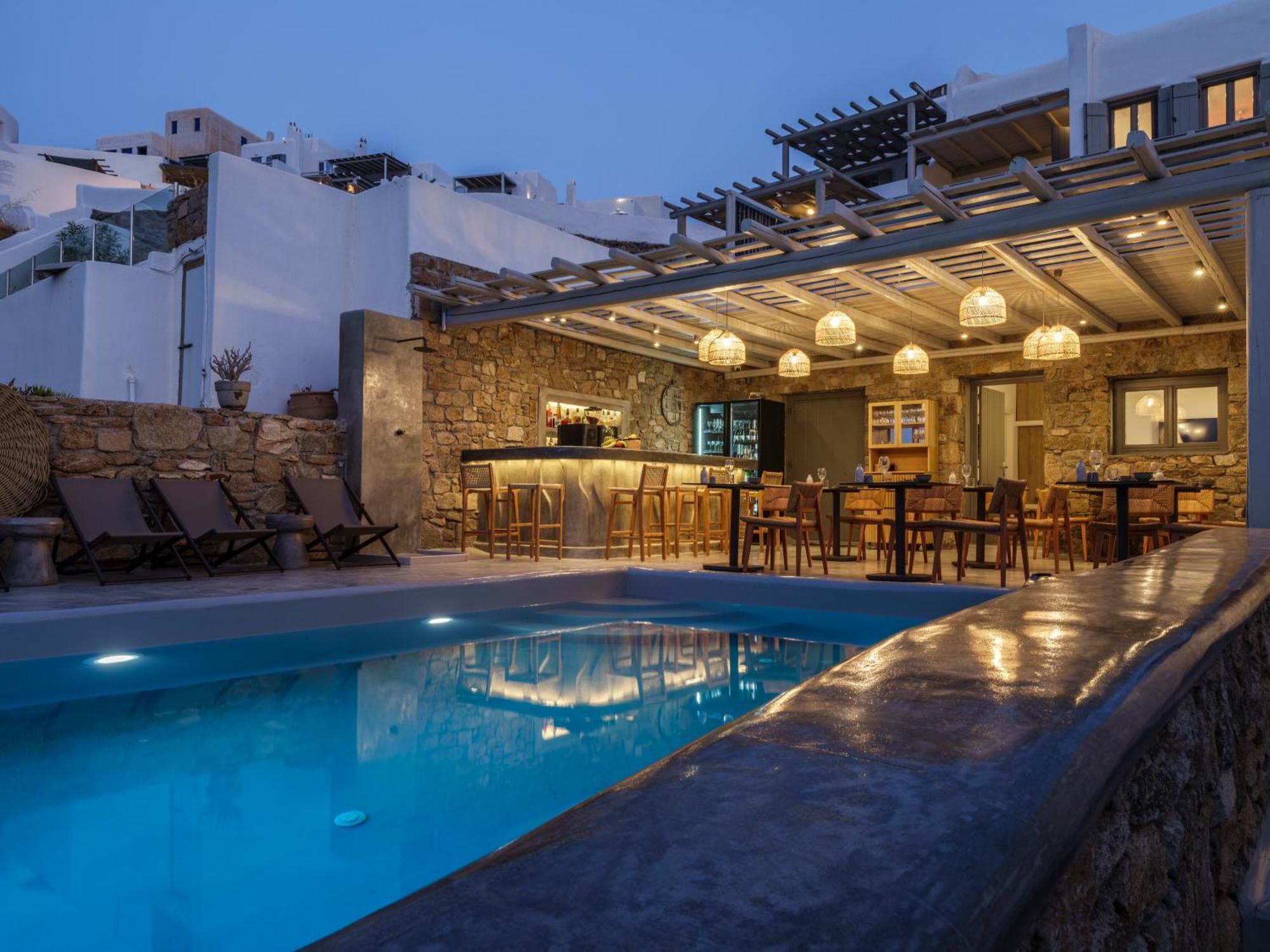 Sea Rock & Sky Private Mykonos Residence Merchia Beach Ngoại thất bức ảnh