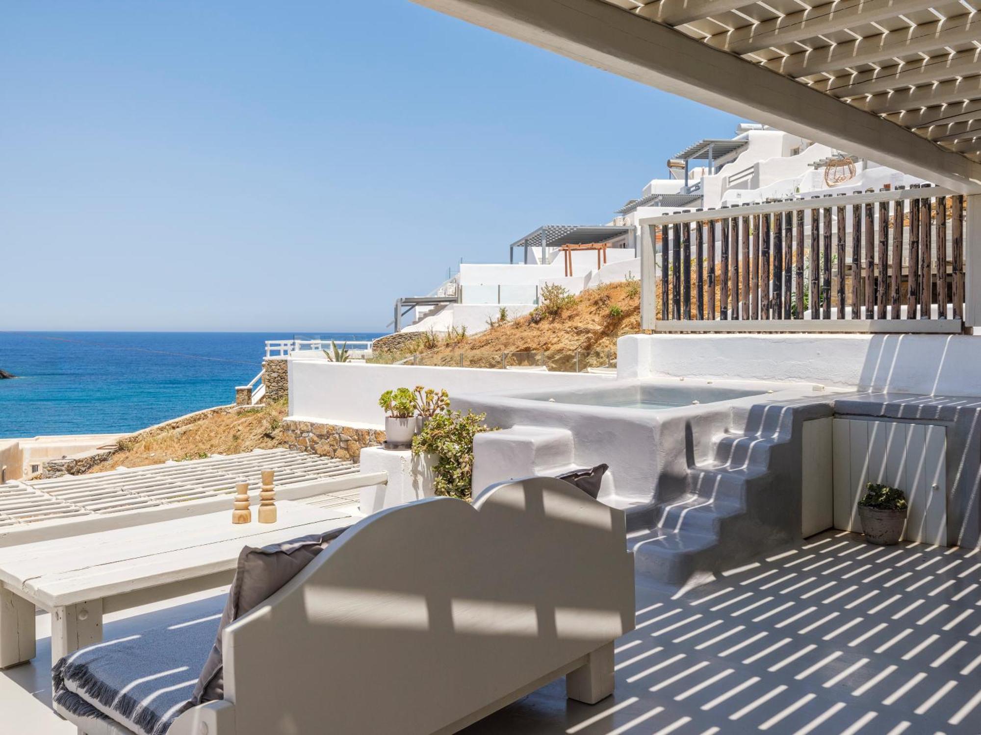 Sea Rock & Sky Private Mykonos Residence Merchia Beach Ngoại thất bức ảnh