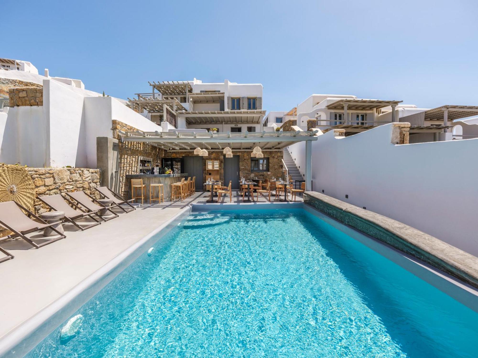 Sea Rock & Sky Private Mykonos Residence Merchia Beach Ngoại thất bức ảnh