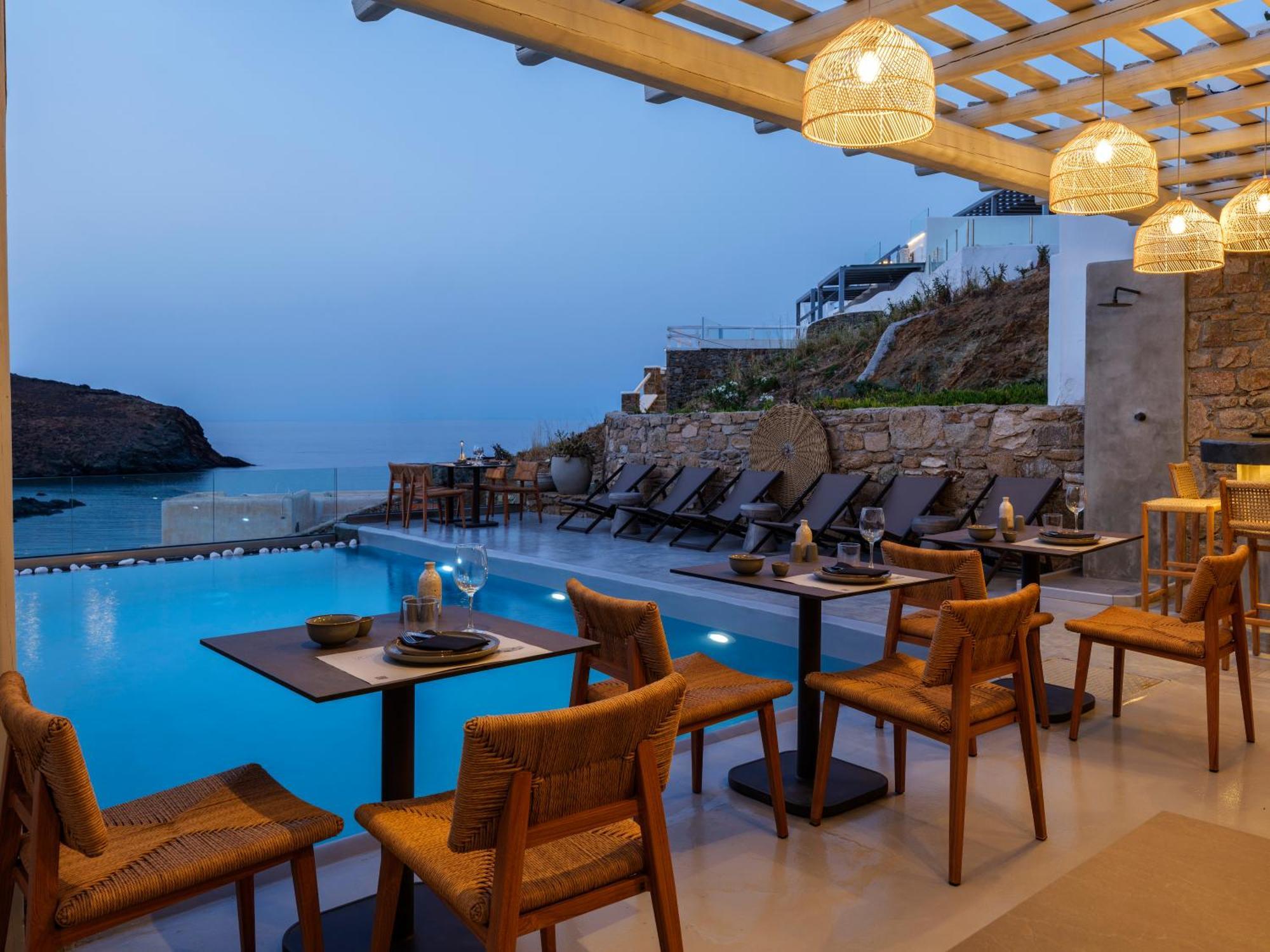 Sea Rock & Sky Private Mykonos Residence Merchia Beach Ngoại thất bức ảnh