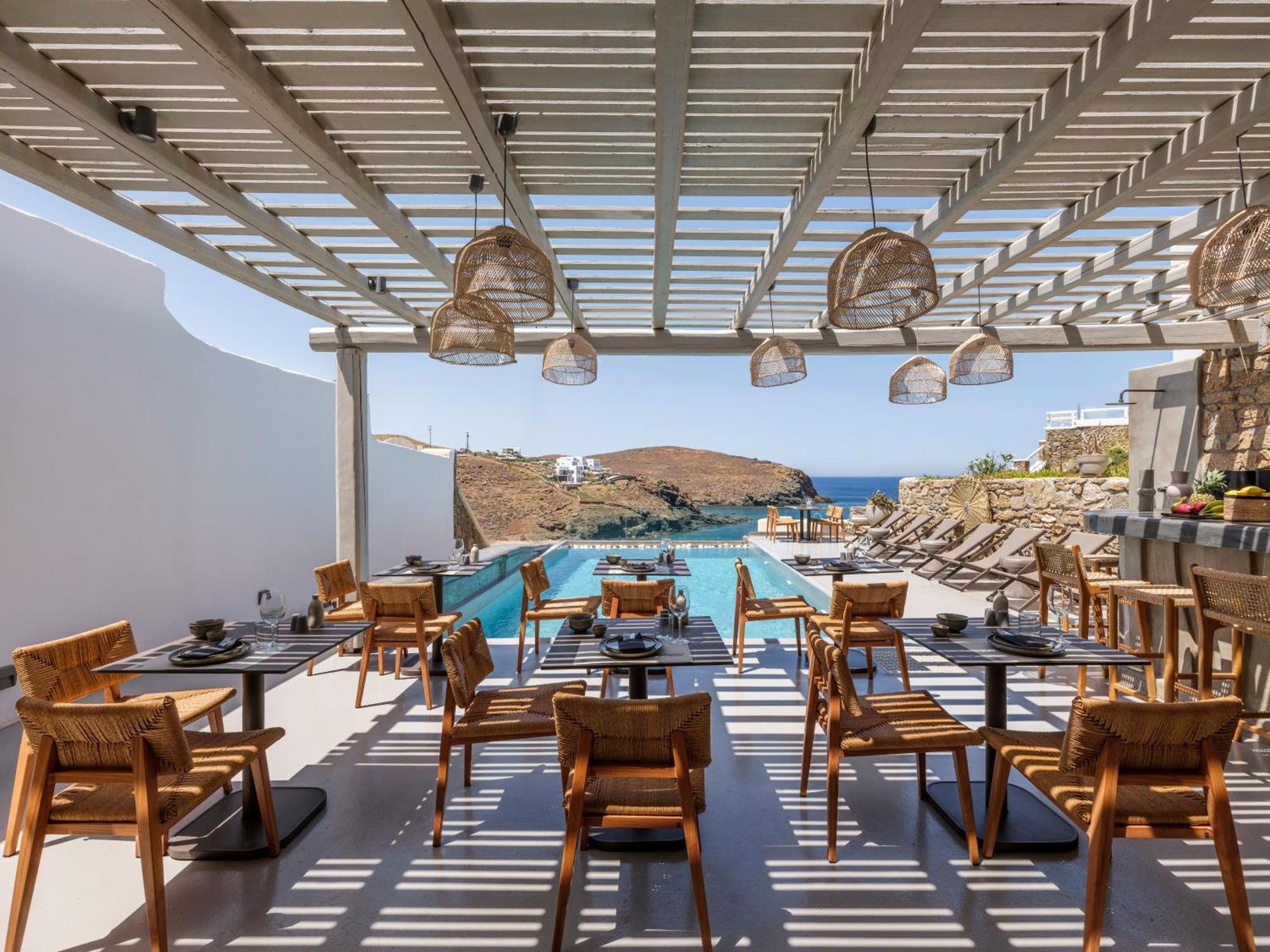 Sea Rock & Sky Private Mykonos Residence Merchia Beach Ngoại thất bức ảnh