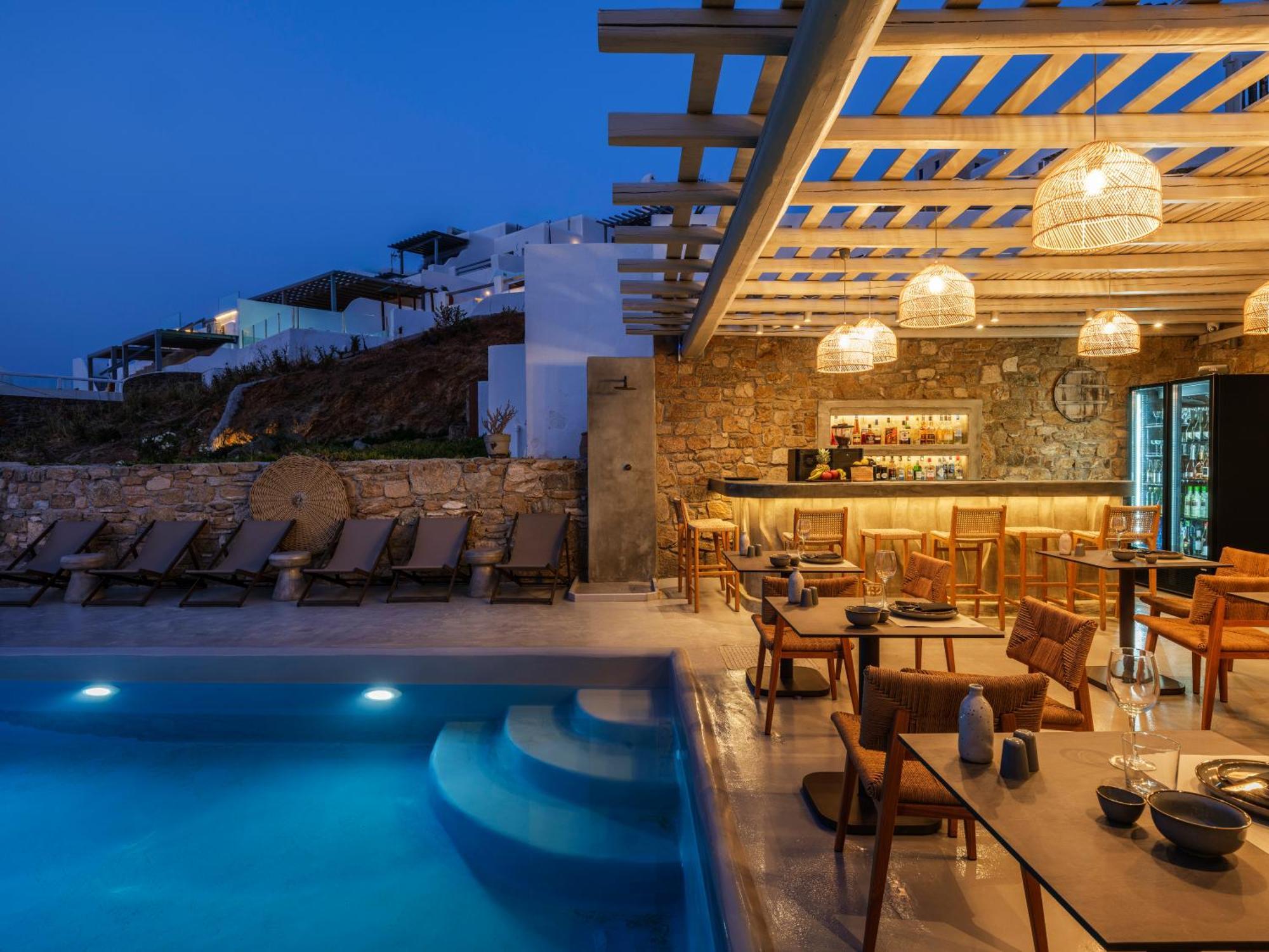 Sea Rock & Sky Private Mykonos Residence Merchia Beach Ngoại thất bức ảnh