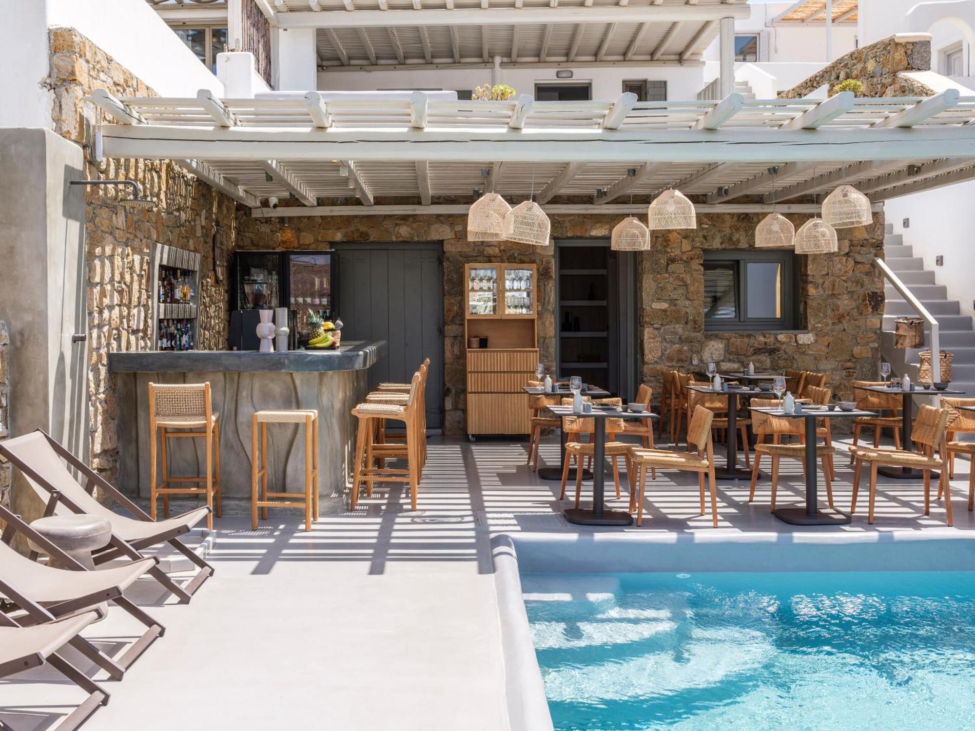Sea Rock & Sky Private Mykonos Residence Merchia Beach Ngoại thất bức ảnh