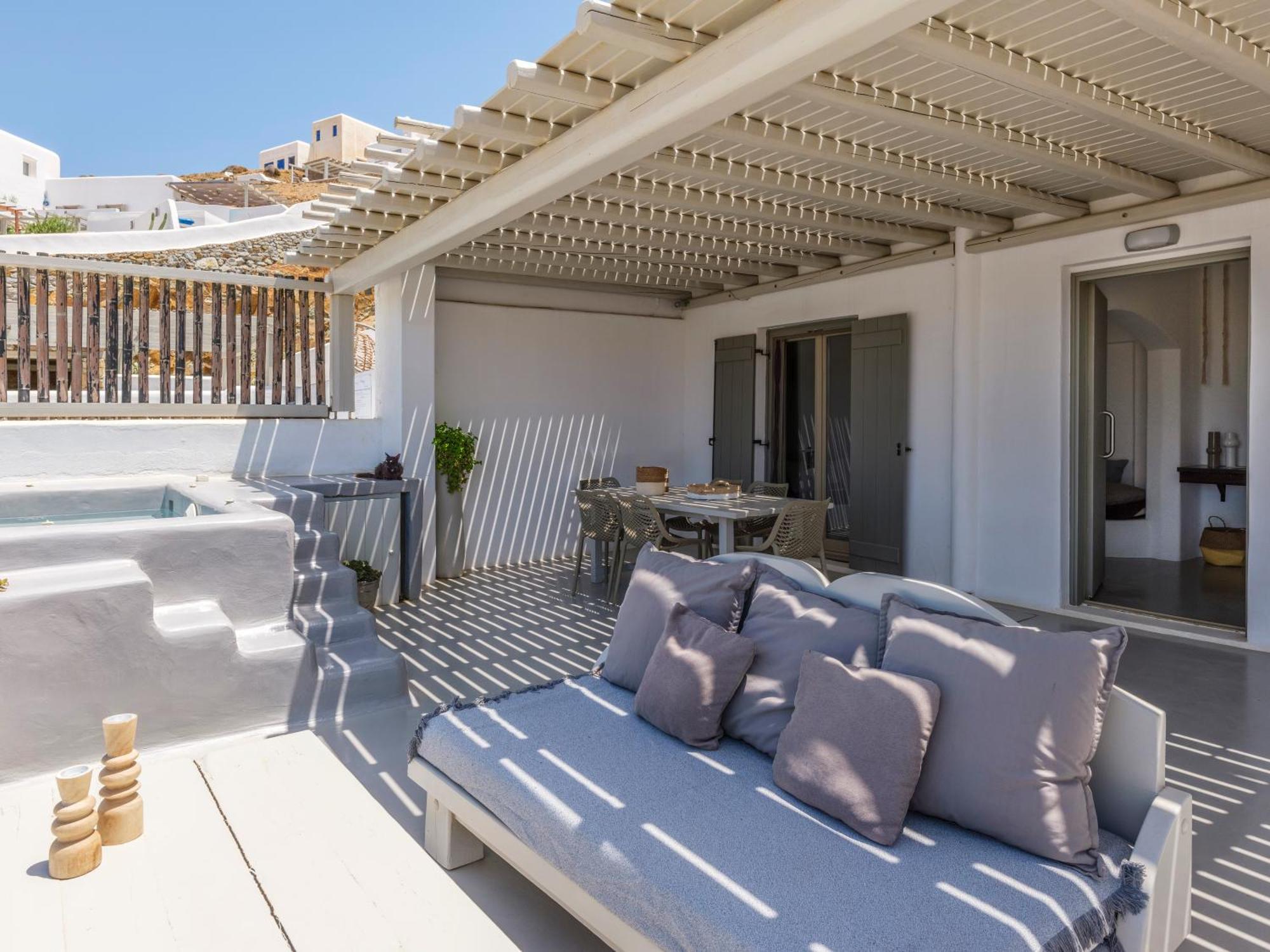 Sea Rock & Sky Private Mykonos Residence Merchia Beach Ngoại thất bức ảnh