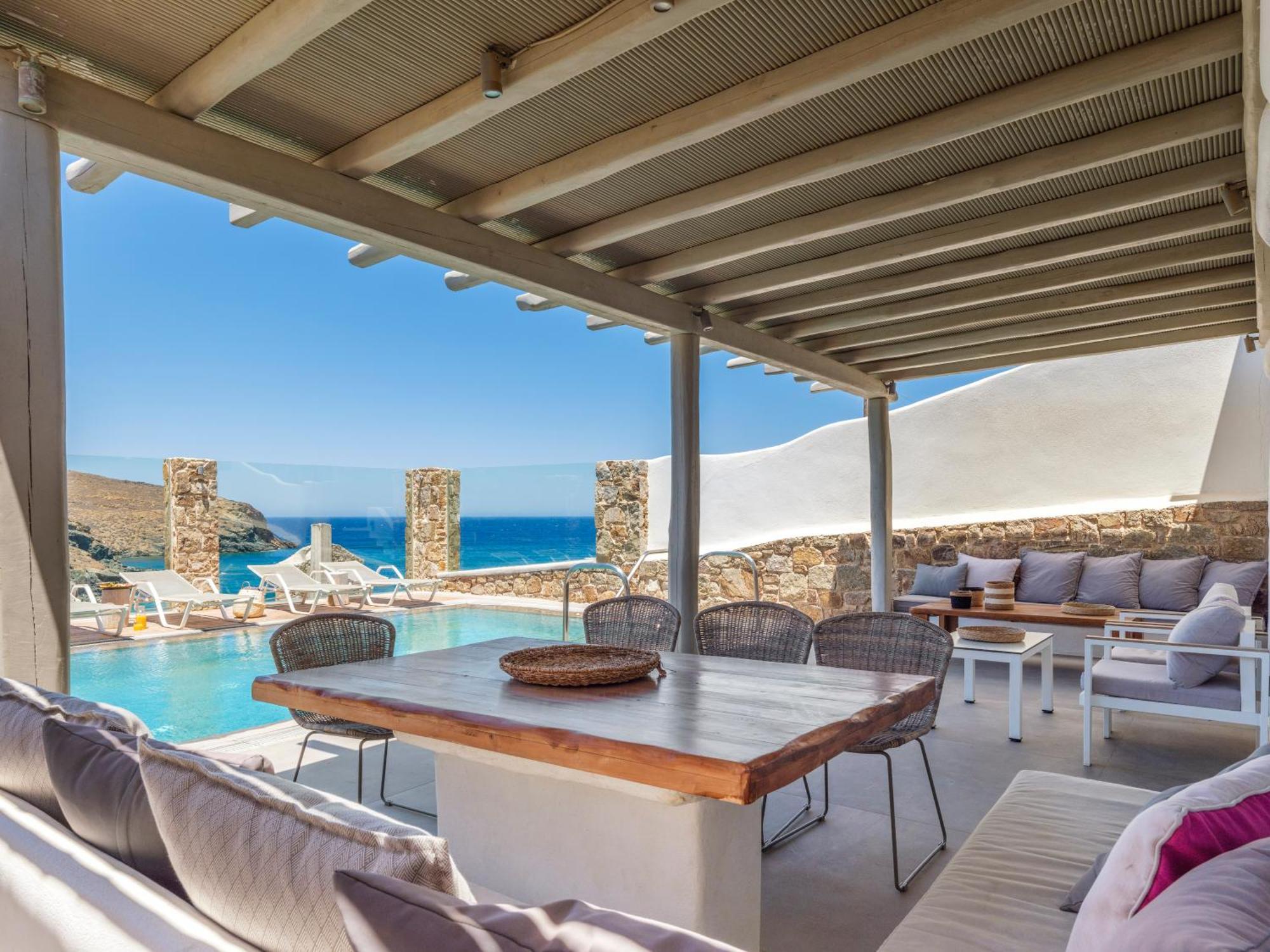 Sea Rock & Sky Private Mykonos Residence Merchia Beach Ngoại thất bức ảnh