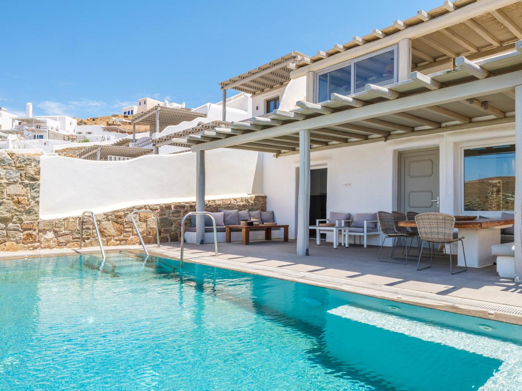 Sea Rock & Sky Private Mykonos Residence Merchia Beach Ngoại thất bức ảnh